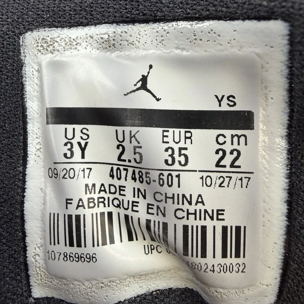 Nike Air Jordan Pro Strong‎ Black Red Youth Sneakers 407485-601 Size 3Y